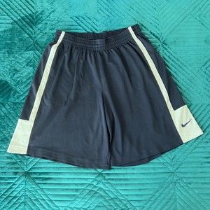 Nike Dri-Fit Women's Athletic Shorts - Size Large, Navy Blue & White